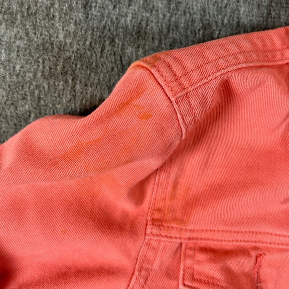 Vintage Ralph Lauren Jeans Co Coral Denim Blazer Jacket Womens S Distressed - Picture 5 of 10